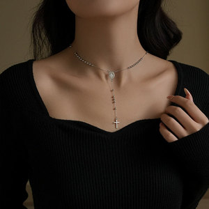 Collar de Rosario de Joyería Fina de Acero Inoxidable 316l con Baño de Oro de 14k 18k y Logotipo Personalizado Religioso, Resistente al Agua, para Mujer - Product Image 3