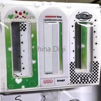 Tempat kartu foto Kpop, tempat kartu foto PVC gaya panjang 6x2 Strip