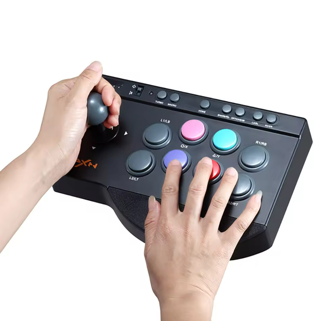 PXN 0082 Wired USB Game Joystick Arcade Console Street Fighter Controller for Switch/PC/Android TV//