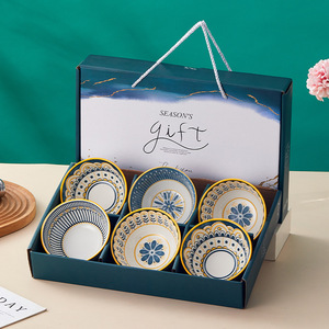 European American Style Nordic Light Luxury Style Kitchen Tableware <b>Set</b> Eco-Friendly Ceramic <b>Dinnerware</b> Stocked Microwave Safe - Product Image 4