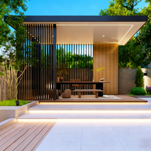OEM Restaurante Hotel Pavilion Jardín al aire libre Gazebo <span class=keywords><strong>plegable</strong></span> Aluminio Bioclimático Persiana retráctil Pérgola de techo - Product Image 3