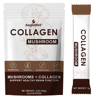 Poudre de Collagène aux Champignons Aeglewell, Sans Gluten, Sachet Personnalisé en Doypack pour Collagène Végétal aux Champignons
