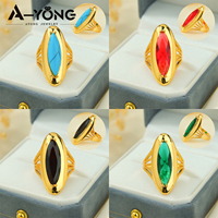 Bagues en turquoise marquise classiques personnalisées en gros, design vintage, bijoux de mariée nigériens en zircon pour fête de mariage