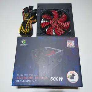 Fontes de alimentação para jogos GH256 600W Fonte de alimentação PSU Modular 80Plus Atx RGB 600W APFC PC