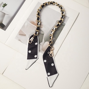 Dây đeo túi dây chuyền vàng sang trọng với khăn hoa màu trắng chi tiết phụ kiện túi thay thế thời trang cho túi xách thời trang nữ - Product Image 5