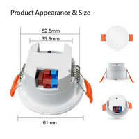 Vente directe usine – Détecteur de présence intelligent Tuya Wifi à montage au plafond avec capteur de mouvement PIR PST-ZY-M100-L