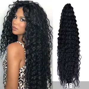 20-28inch Brazilian Synthetic Crochet Braid Hair Water Wave Hair Extensions Curly Wave for Women
