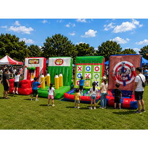 <span class=keywords><strong>Jeux</strong></span> de carnaval gonflables professionnels 4 en 1, jeu gonflable interactif pour location - Product Image 1