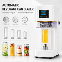 Máquina Selladora Automática de Latas de Escritorio para Leche, Té, Café, Jugo, Cerveza, Selladora de Latas de Aluminio y PET para Bebidas, Sin Rotación