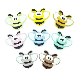 Cl <b>Silicone</b> Bee <b>Beads</b> For Diy Jewelry Accessories Toys 0 6 Months - Product Image 4