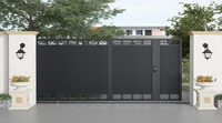 Porte coulissante automatique en aluminium, préfabriquée, sans entretien, antirouille, sur mesure, pour projets résidentiels