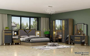 Meubles De Chambre <strong>a</strong> Coucher Complet <strong>Bed</strong> <strong>Set</strong> Economic Mdf King Bedroom <strong>Set</strong> Wood <strong>Full</strong> Modern Bedroom Furniture <strong>Set</strong> - Product Image 5