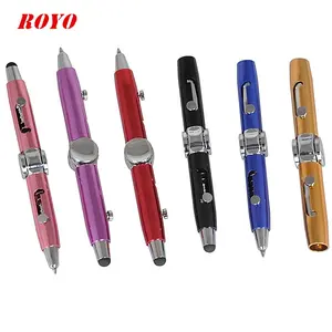 Spinner Metal Pen Fingertip Illumination Decompression Gyro Touch Screen Ballpoint Pen