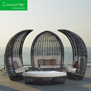 Lit de repos d'extérieur en rotin et aluminium pour villa, jardin, patio, hôtel, piscine, <span class=keywords><strong>plage</strong></span> – Mobilier de jardin, canapé-lit inclinable - Product Image 4