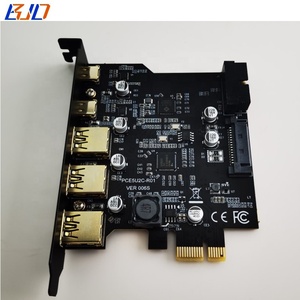 5 USB <span class=keywords><strong>3.2</strong></span> コネクタ 2 Type-C + 3 Type-A to PCI-E 1X アダプター拡張カード 5Gbps、内蔵19ピンソケットSATA 15ピン電源付き - Product Image 4