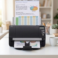 Scanner de documents recto-verso A4 FI-7180 pour bureau, 80 ppm, 160 ipm, CCD 600 dpi, USB 3.0, papier long format