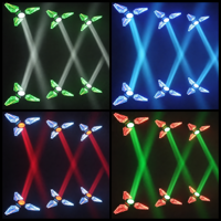 Projecteur LED Rotatif Feuille d'Érable avec Faisceau 4-en-1 40W, 3x60W LED COB RGBW Ambre, Contrôle DMX512 pour DJ, Scène et Spectacles en Boîte de Nuit