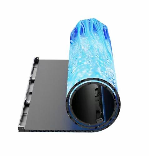Hot Selling Flexible Led Screen Display 360 Degree Roof Circular Cylinder Panel Billboard Rolling Screen for Commercial Centre