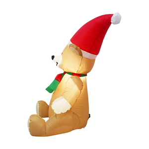 ของตกแต่งสวนเป่าลมรูปหมีคริสต์มาสขนาด 3.5 ฟุต พร้อมไฟ LED ในตัว ของตกแต่งวันหยุดคริสต์มาสแสนสนุก - Product Image 2