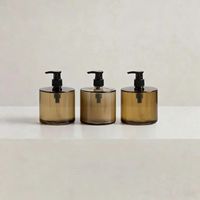 Nouvelle bouteille en verre pour savon liquide 300ML, flacon pompe en verre de luxe pour shampoing, flacon pompe en verre vide personnalisé pour soins personnels
