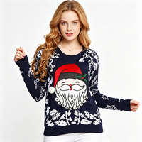 Pulls de Noël en gros d'usine : Motifs de tricot, pull brodé Père Noël, pull drôle pour couple
