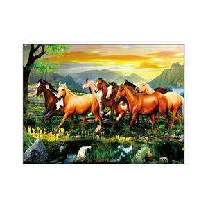 ホームデコレーション動物ポスター<span class=keywords><strong>3D</strong></span>フレーム馬のデザインとレンズ写真 - Product Image 6