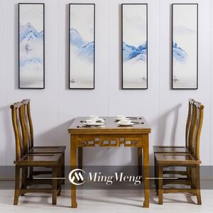 Silla de comedor Retro de madera maciza, muebles de estilo clásico para restaurante, Hotel, taburete de restaurante chino para aplicaciones de comedor - Product Image 5