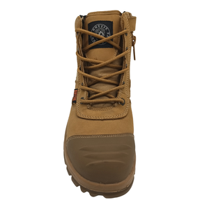 JDS-botas de trabajo de seguridad para hombre, calzado con punta de acero, con cremallera, color marrón, a la moda, Australia, garaje, Osha - Product Image 4