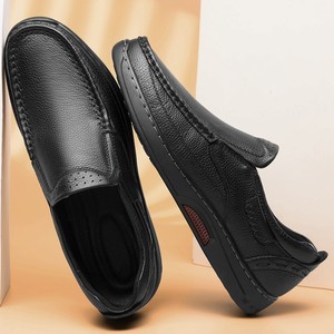 Mocassins décontractés italiens noirs en cuir de haute qualité pour hommes chaussures à enfiler à semelle souple pour hommes chaussures <span class=keywords><strong>bateau</strong></span> de fête - Product Image 6