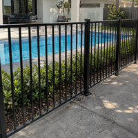 Valla de Seguridad para Piscina de Aleación de Aluminio, Tamaño y Altura Personalizables, Barrera Removible para Piscina Exterior, Precio de Fábrica