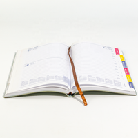 Agenda en Cuir Fabricant Direct avec Marquage à Chaud Doré, Journal, Carnet de Travail A5 avec Intercalaires