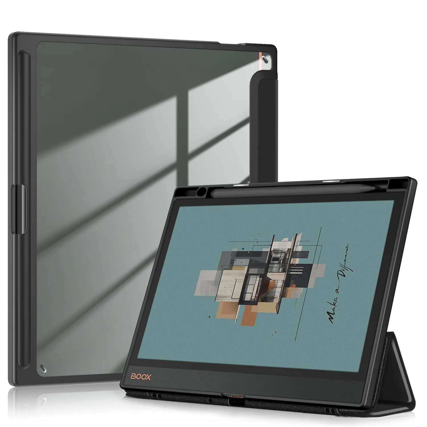 Oniks Boox not için kılıf hava 3 C/ Air3 B \ W 10.3 inç Tablet kapak ile kalemlik ve standı fonksiyonu