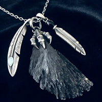 Pendentifs personnalisés en argent plaqué avec plumes et pompons pour la fabrication de bijoux, chaîne pour hommes et femmes, bijoux tendance