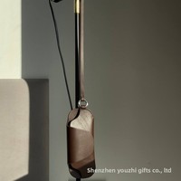 Étui à lunettes rétro en PU, portable, avec cordon de fermeture, sac à suspendre au cou, tendance, unisexe, pour lunettes de myopie, anti-pression