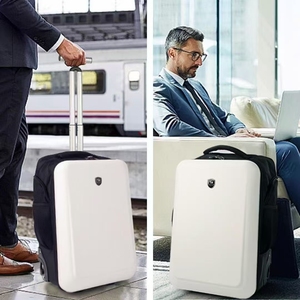 GEMULIN Bagage de cabine <span class=keywords><strong>léger</strong></span> <span class=keywords><strong>à</strong></span> coque rigide Valise <span class=keywords><strong>à</strong></span> <span class=keywords><strong>roulettes</strong></span> Portable PC Material for Cabin Travel Backpack - Product Image 2