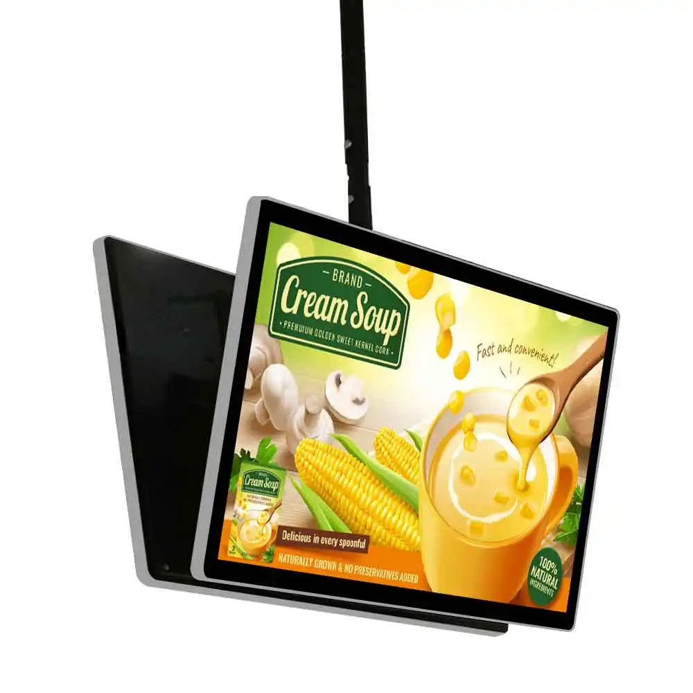 Супертонкий 49 дюймовый цифровой рекламный информационный дисплей, подвесной цифровой экран, двухсторонний рекламный экран