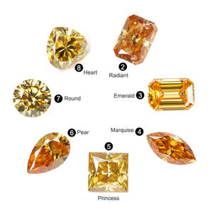 Moissanite colorée Goldleaf avec certification GRA, taille marquise, 1 ct, 2 ct, 3 ct, couleur champagne, pierre de moissanite VVS - Product Image 4