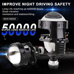 Ampoule H4 de haute qualité 3 pouces 55W 12V 6000K avec lentille bi-projecteur LED, montage universel, feux de brouillard, phares de voiture - Product Image 5