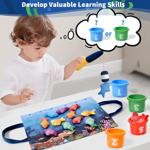 <span class=keywords><strong>Giocattoli</strong></span> per bambini <span class=keywords><strong>giocattoli</strong></span> <span class=keywords><strong>Montessori</strong></span> <span class=keywords><strong>1</strong></span> <span class=keywords><strong>anno</strong></span> bambini e bambine regalo di compleanno 10 in <span class=keywords><strong>1</strong></span> panno Set da pesca con impilamento tazza numero - Product Image 2