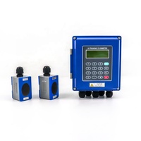 Débitmètre d'eau à ultrasons mural RS485 Modbus à faible coût DN50-DN700 pince de liquide d'huile sur débitmètre à ultrasons mural