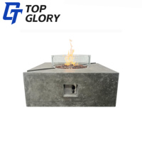 TG Patio Extérieur Foyer Au Gaz Naturel Moderne Style Simple Rond Rectangle Table De Feu pour La Maison Hôtel pour Salle À Manger Cour Utilisation