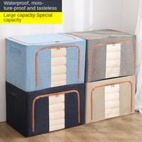 Boîte de rangement en gros avec couvercle pliable, boîte d'organisation multifonctionnelle en tissu transparent