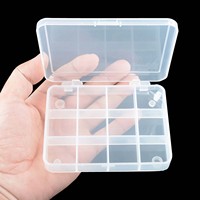 Boîte de rangement pour matériel de pêche en plastique transparent, 4 à 12 compartiments, organisateur de leurres interconnectables, vente en gros