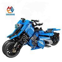 Moule King 23009 Flying Motorcycle Car Creative Cool MOC Model Assemble Plastic Building Block Set Toy Bricks Children Boy Gift