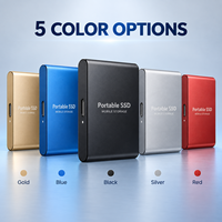 Disque SSD externe USB3.1 Type-C portable pour la sauvegarde de photos et vidéos en voyage avec boîtier métallique et voyant lumineux