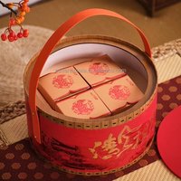 Collection de gâteaux de lune artisanaux Moonlit Breeze, boîte-cadeau en bois écologique, 8 pièces, boîte de rangement pour collations, sucre, cérémonie du thé, bijoux
