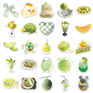 50 Uds. Promoción de Fábrica, Pegatinas de PVC Impresas Personalizadas con Diseño de Matcha, Estilo LNS, Verdes y Frescas, para Decoración del Hogar, Reutilizables e Impermeables - Product Image 4