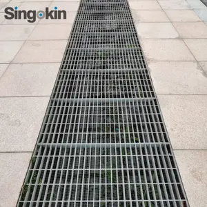 Q325 Galvanized drainage iron grating cover drainage ditch steel floor grating gangway suppliers