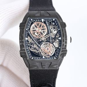 Reloj mecánico automático tourbillon de fibra de carbono de alta calidad para hombre - elegante reloj de pulsera de lujo para hombre - Product Image 1
