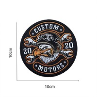 Parche de Tela de Fieltro Bordado con Cabeza de Águila Estilo Retro Americano, Adhesivo Tejido para Decoración de Sombreros y Bolsos, Insignia Termoadhesiva